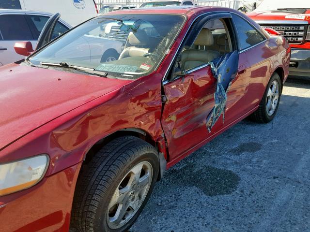 1HGCG2252YA028712 - 2000 HONDA ACCORD EX RED photo 9