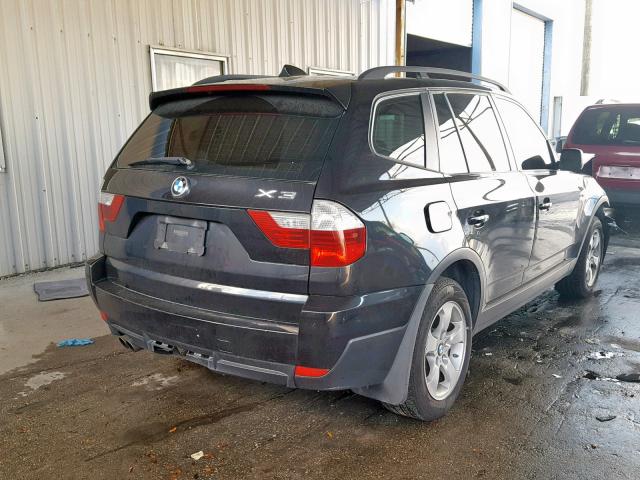 WBXPC93418WJ21561 - 2008 BMW X3 3.0SI BLACK photo 4