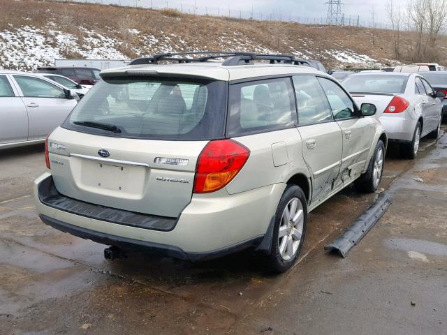 4S4BP62C777300954 - 2007 SUBARU OUTBACK OU BEIGE photo 4