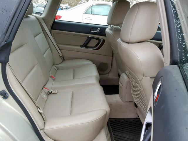 4S4BP62C777300954 - 2007 SUBARU OUTBACK OU BEIGE photo 6