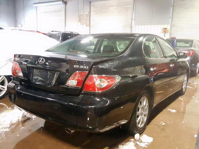 JTHBF30G135038624 - 2003 LEXUS ES 300 BLACK photo 4