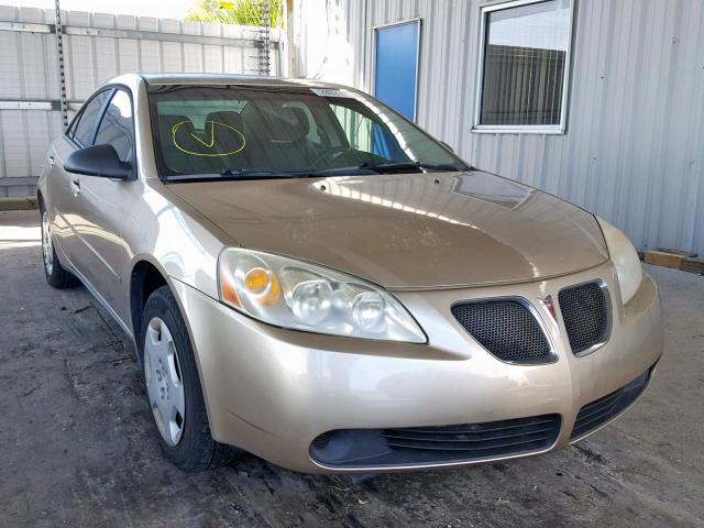 1G2ZF58B074232971 - 2007 PONTIAC G6 VALUE L BEIGE photo 1