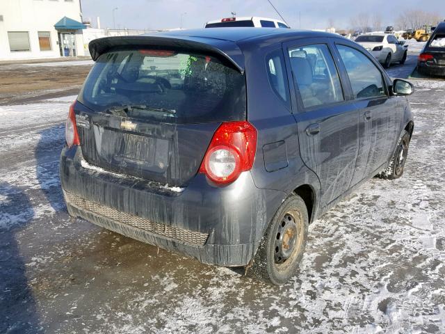 3G1TB6DG2BL148957 - 2011 CHEVROLET AVEO LS CHARCOAL photo 4