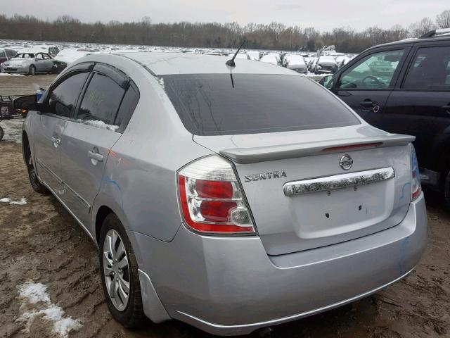 3N1AB6AP3BL623747 - 2011 NISSAN SENTRA 2.0 SILVER photo 3