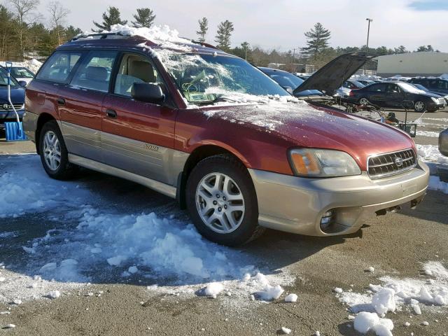 4S3BH675137625718 - 2003 SUBARU LEGACY OUT RED photo 1