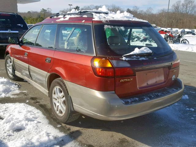 4S3BH675137625718 - 2003 SUBARU LEGACY OUT RED photo 3