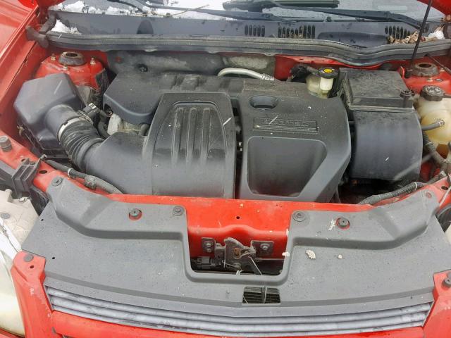 1G1AL55F077354004 - 2007 CHEVROLET COBALT LT RED photo 7