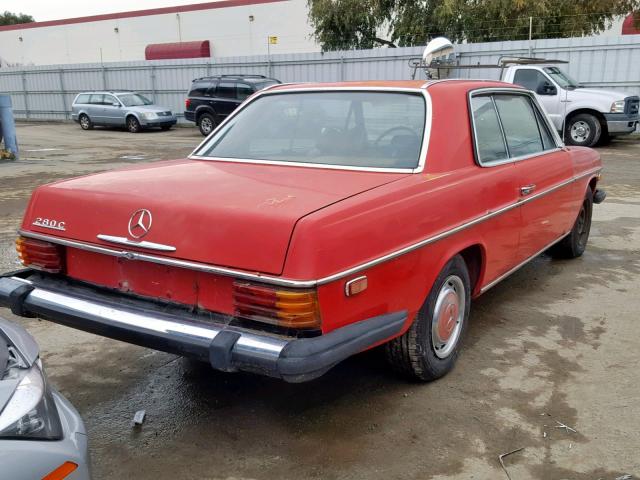 11407312103060 - 1974 MERCEDES-BENZ 280SEL RED photo 4