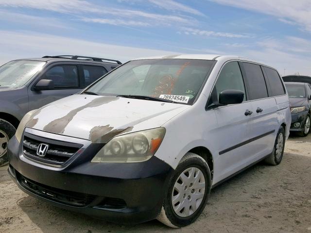 5FNRL38296B121643 - 2006 HONDA ODYSSEY LX WHITE photo 2