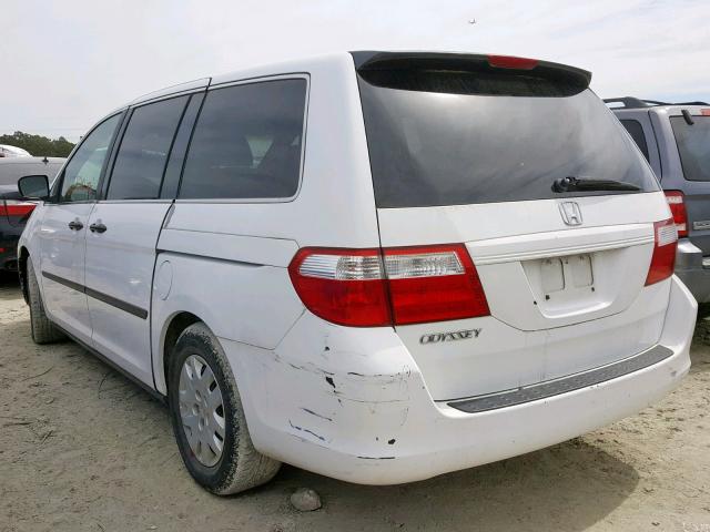 5FNRL38296B121643 - 2006 HONDA ODYSSEY LX WHITE photo 3