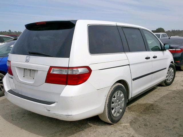 5FNRL38296B121643 - 2006 HONDA ODYSSEY LX WHITE photo 4