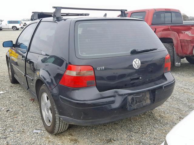 9BWDD21J414023676 - 2001 VOLKSWAGEN GTI GLS BLACK photo 3