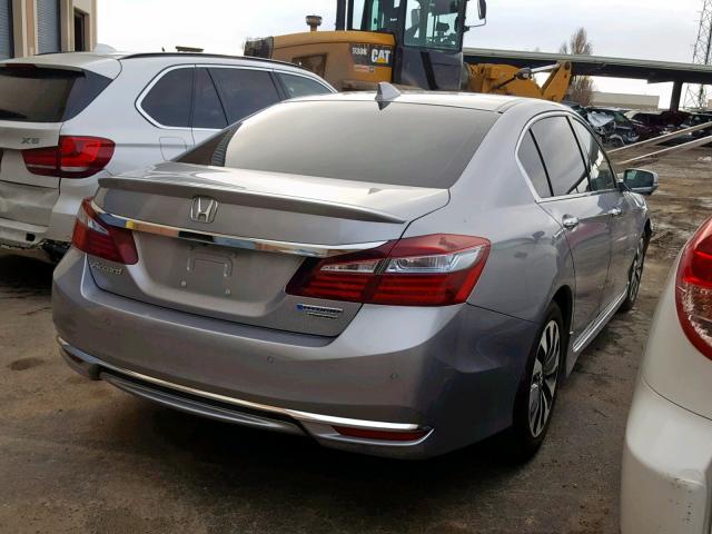 JHMCR6F74HC005656 - 2017 HONDA ACCORD HYB SILVER photo 4