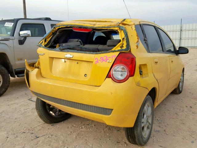 KL1TD6DE8BB127569 - 2011 CHEVROLET AVEO LS YELLOW photo 4