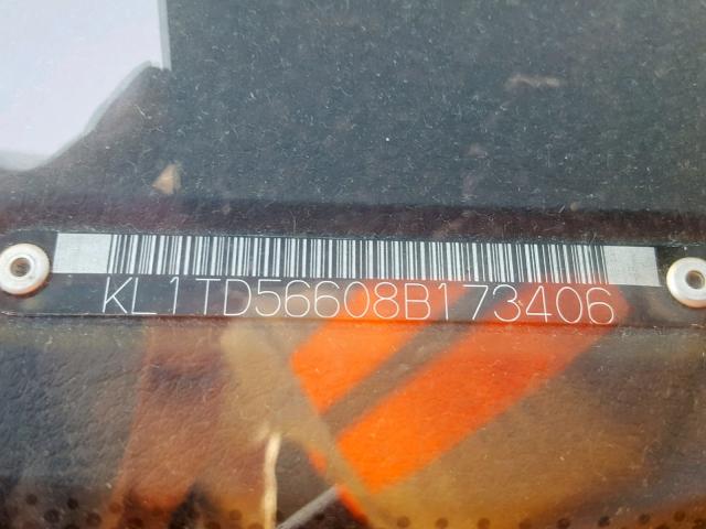 KL1TD56608B173406 - 2008 CHEVROLET AVEO BASE Сары фото 10