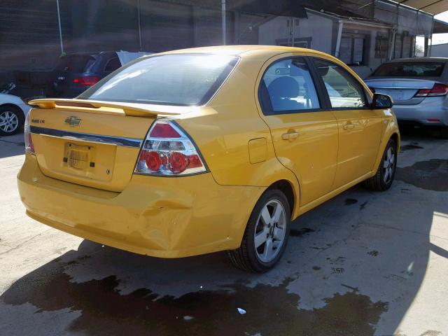 KL1TD56608B173406 - 2008 CHEVROLET AVEO BASE Сары фото 4
