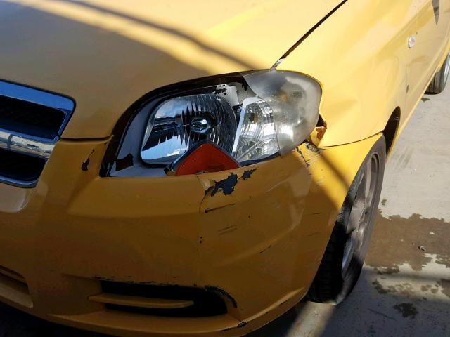 KL1TD56608B173406 - 2008 CHEVROLET AVEO BASE Сары фото 9