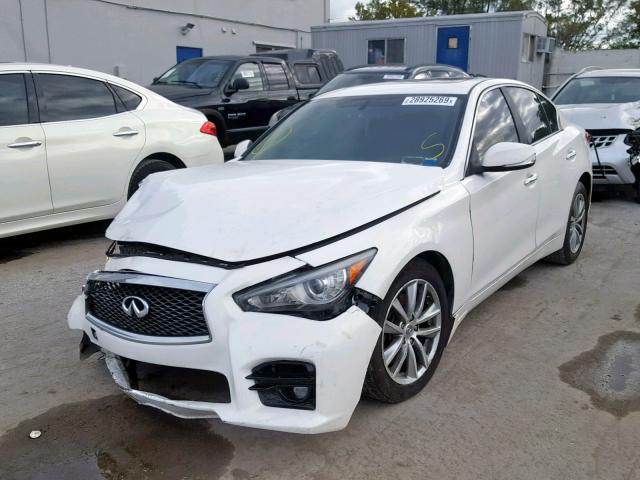 JN1BV7AR2EM691552 - 2014 INFINITI Q50 BASE WHITE photo 2