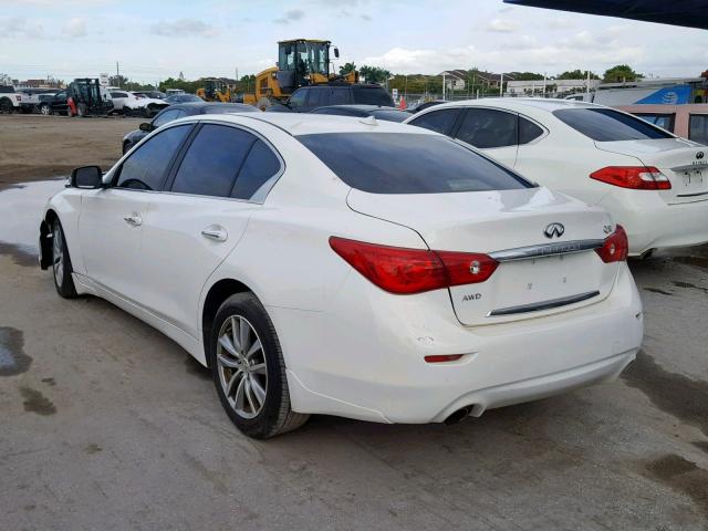 JN1BV7AR2EM691552 - 2014 INFINITI Q50 BASE WHITE photo 3