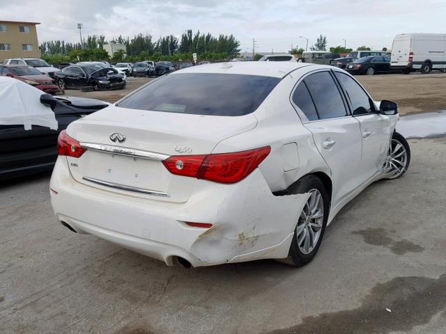 JN1BV7AR2EM691552 - 2014 INFINITI Q50 BASE WHITE photo 4