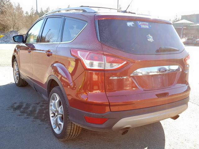 1FMCU9J97EUD25503 - 2014 FORD ESCAPE TIT ORANGE photo 3