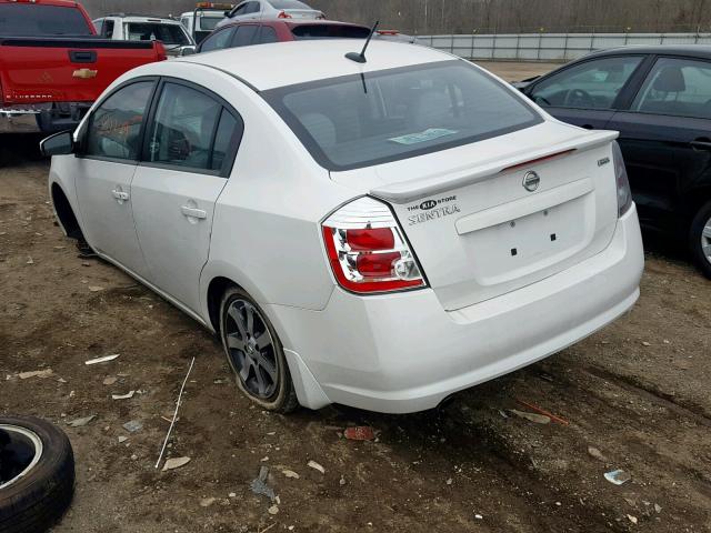 3N1AB6AP8CL723523 - 2012 NISSAN SENTRA 2.0 WHITE photo 3