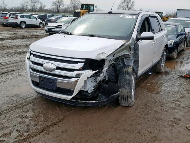 2FMDK3KC0CBA37388 - 2012 FORD EDGE LIMIT WHITE photo 2