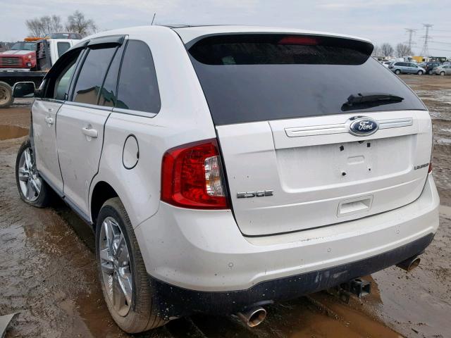 2FMDK3KC0CBA37388 - 2012 FORD EDGE LIMIT WHITE photo 3