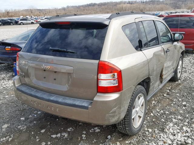 1J8FF47W97D275906 - 2007 JEEP COMPASS TAN photo 4