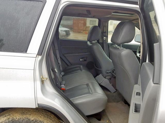 1J4HR58216C109788 - 2006 JEEP GRAND CHER SILVER photo 6