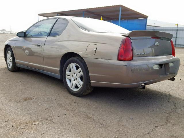 2G1WK151X69397686 - 2006 CHEVROLET MONTE CARL 棕色 照片 3