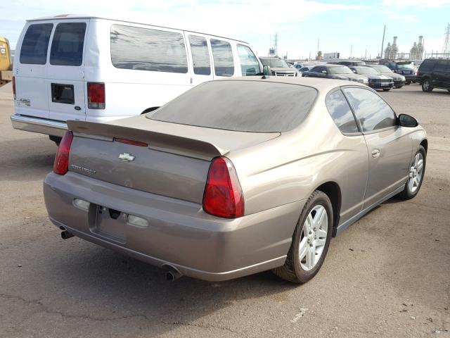 2G1WK151X69397686 - 2006 CHEVROLET MONTE CARL 棕色 照片 4