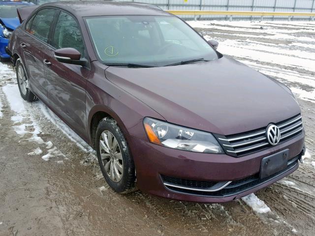 1VWAH7A32EC012085 - 2014 VOLKSWAGEN PASSAT S BURGUNDY photo 1