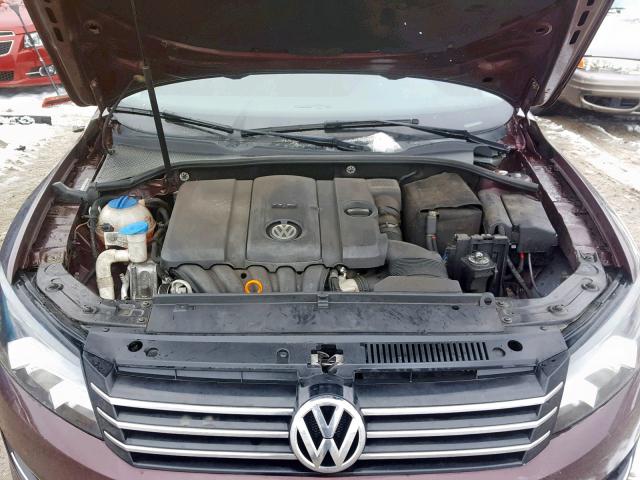 1VWAH7A32EC012085 - 2014 VOLKSWAGEN PASSAT S BURGUNDY photo 7