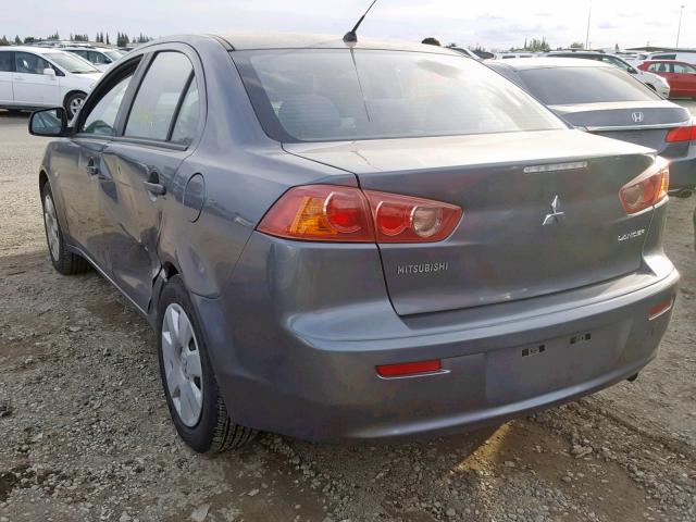 JA3AU16U29U014754 - 2009 MITSUBISHI LANCER DE GRAY photo 3