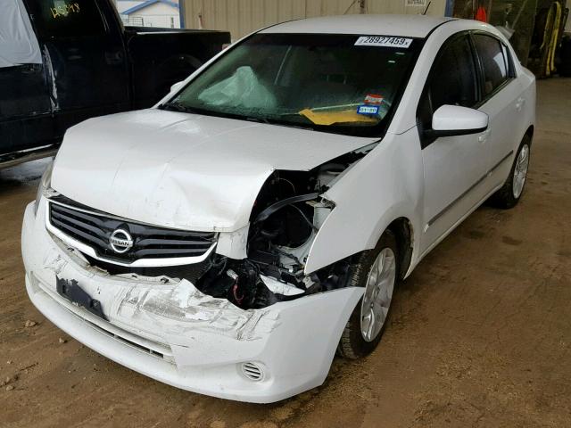 3N1AB6AP6CL677383 - 2012 NISSAN SENTRA 2.0 WHITE photo 2