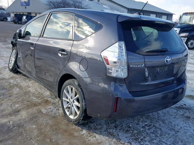 JTDZN3EU3D3200736 - 2013 TOYOTA PRIUS V CHARCOAL photo 3