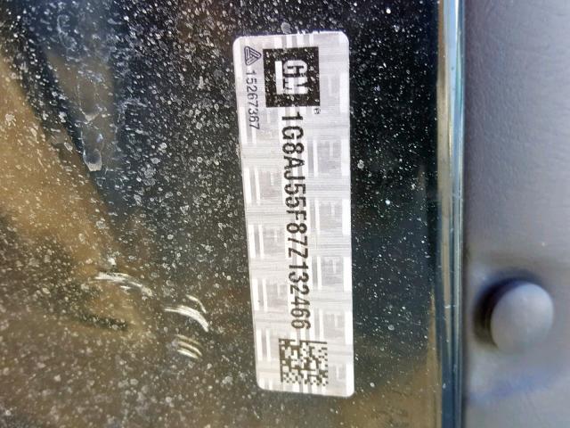 1G8AJ55F87Z132466 - 2007 SATURN ION LEVEL SILVER photo 10