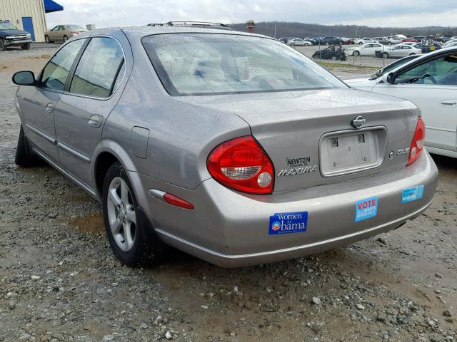 JN1CA31DX1T616949 - 2001 NISSAN MAXIMA GXE GRAY photo 3