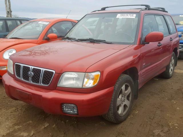 JF1SF65672H723829 - 2002 SUBARU FORESTER S RED photo 2