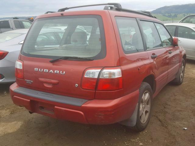 JF1SF65672H723829 - 2002 SUBARU FORESTER S RED photo 4