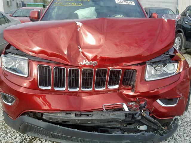 1C4RJEAG7FC152443 - 2015 JEEP GRAND CHER RED photo 7