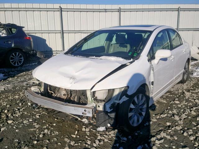 2HGFA16959H354819 - 2009 HONDA CIVIC EXL WHITE photo 2