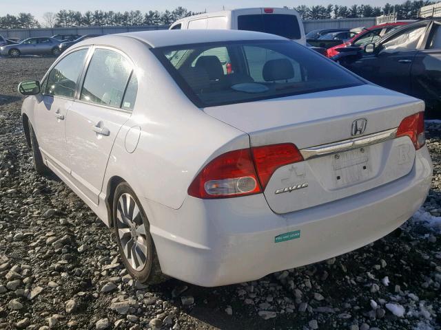 2HGFA16959H354819 - 2009 HONDA CIVIC EXL WHITE photo 3