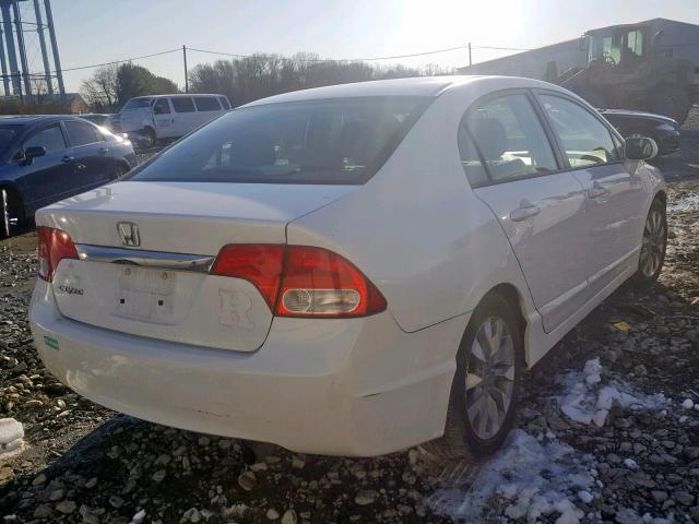 2HGFA16959H354819 - 2009 HONDA CIVIC EXL WHITE photo 4