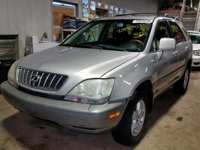 JTJHF10U030294768 - 2003 LEXUS RX 300 SILVER photo 2