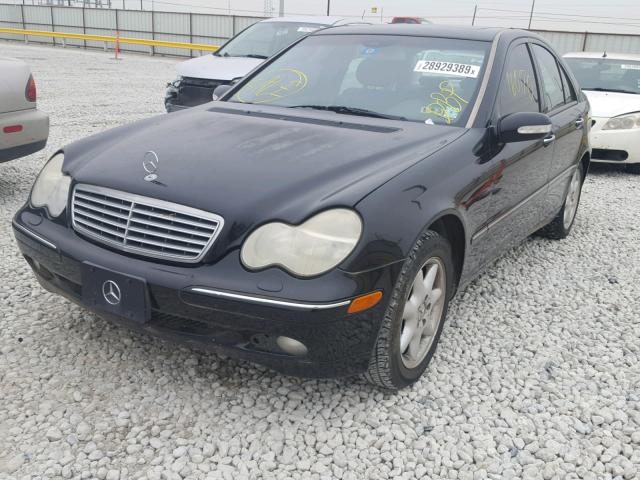 WDBRF61J53F302187 - 2003 MERCEDES-BENZ C 240 BLACK photo 2