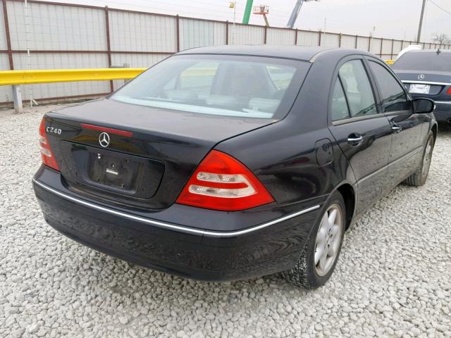 WDBRF61J53F302187 - 2003 MERCEDES-BENZ C 240 BLACK photo 4