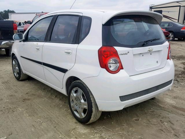 KL1TG6DE2AB099788 - 2010 CHEVROLET AVEO LT WHITE photo 3