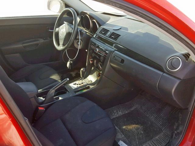 JM1BK343781128380 - 2008 MAZDA 3 HATCHBAC RED photo 5